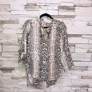 DANIEL RAINN/ ANIMAL PRINT BLOUSE